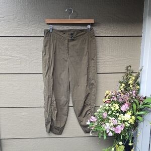 Porto Olive Green Cropped Parachute Pants 1 Small/Medium